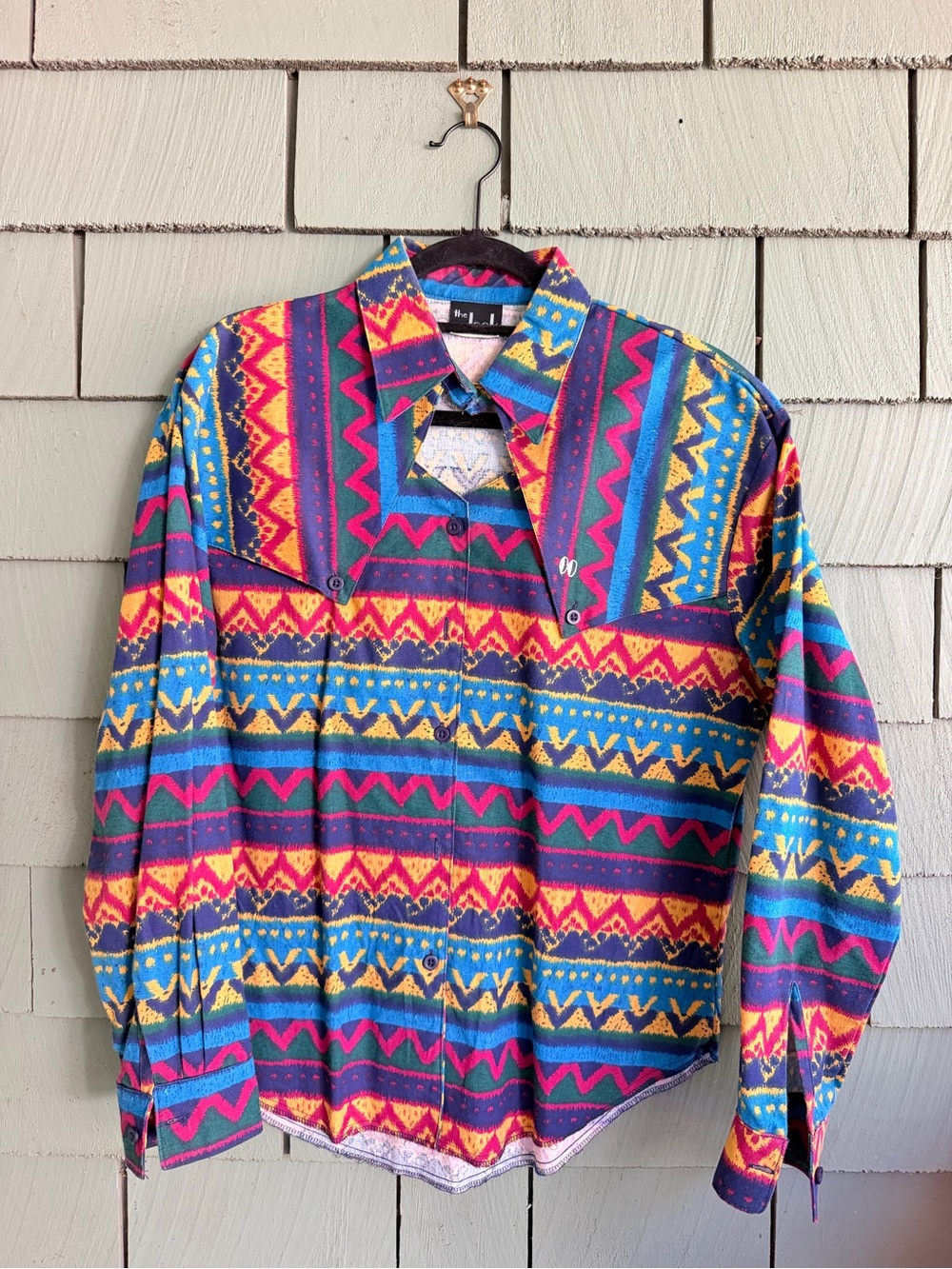 Vintage The Look Southwestern Colorful Button Up Shirt